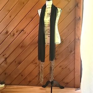 Vintage black shawl / scarf by Echo